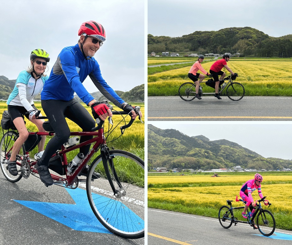 Cycling in Style: Double the Fun with Tandem Bikes and Cruise Ships, タンデム自転車で各地を巡るサイクルツアー・クルーズ船が博多湾に着港