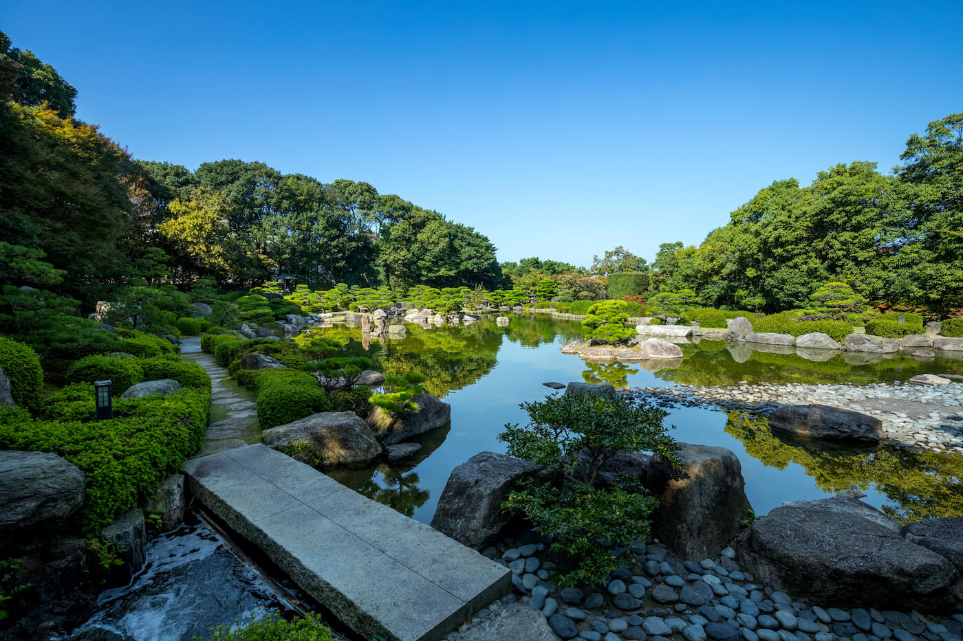 Japanese Gardens in Fukuoka City, 福岡市内にある日本庭園