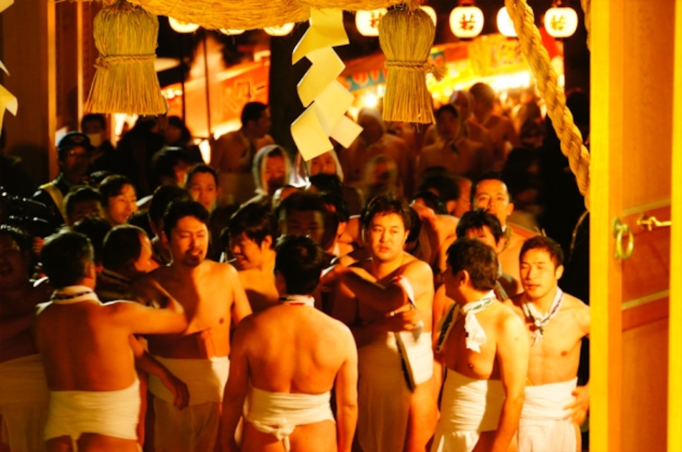 Muko-oshi (Wakamizu Festival) in Kasuga, 春日の婿押し(若水祭)